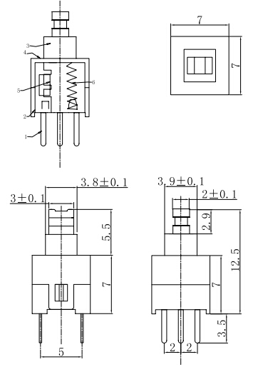 7x7無鎖尺寸圖